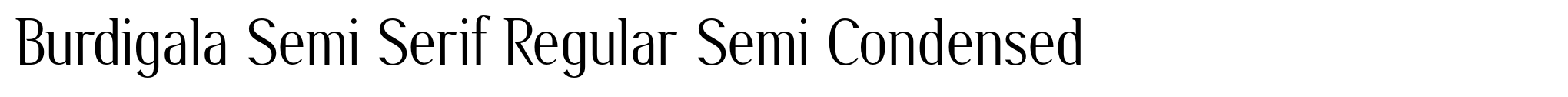 Burdigala Semi Serif Regular Semi Condensed image